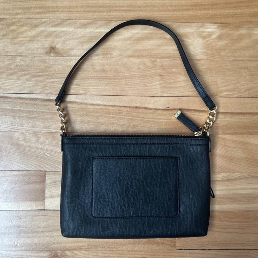 Calvin Klein Black Leather Hobo with Gold Hardware - Picture 2 of 8
